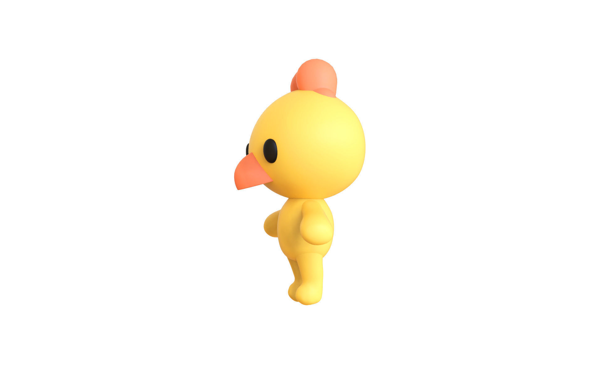 Little Chicken Animated Cute 3D Models For Games And Animations Low-poly 3D model_5
