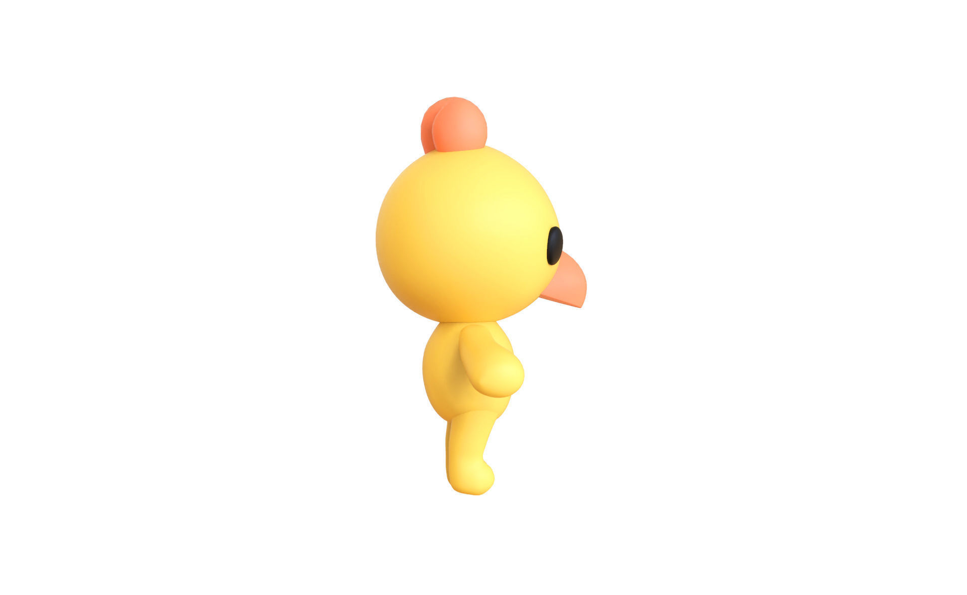 Little Chicken Animated Cute 3D Models For Games And Animations Low-poly 3D model_8