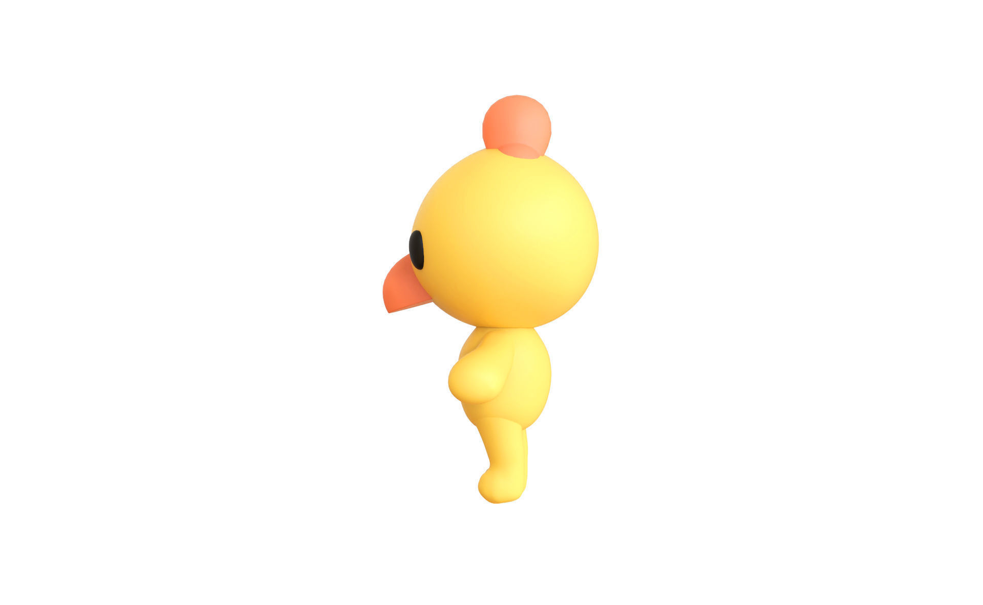 Little Chicken Animated Cute 3D Models For Games And Animations Low-poly 3D model_6