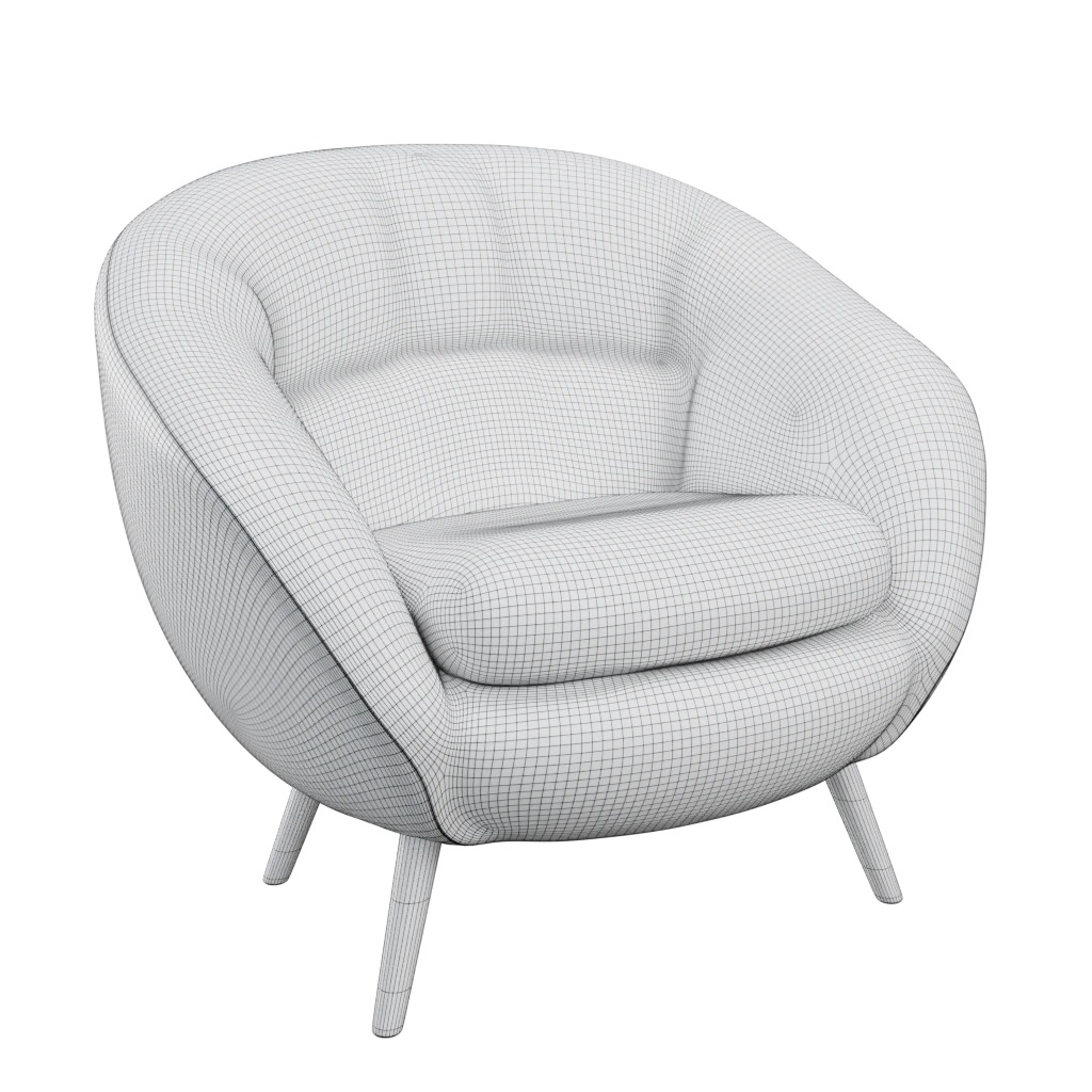 comfort chair 3D model_2