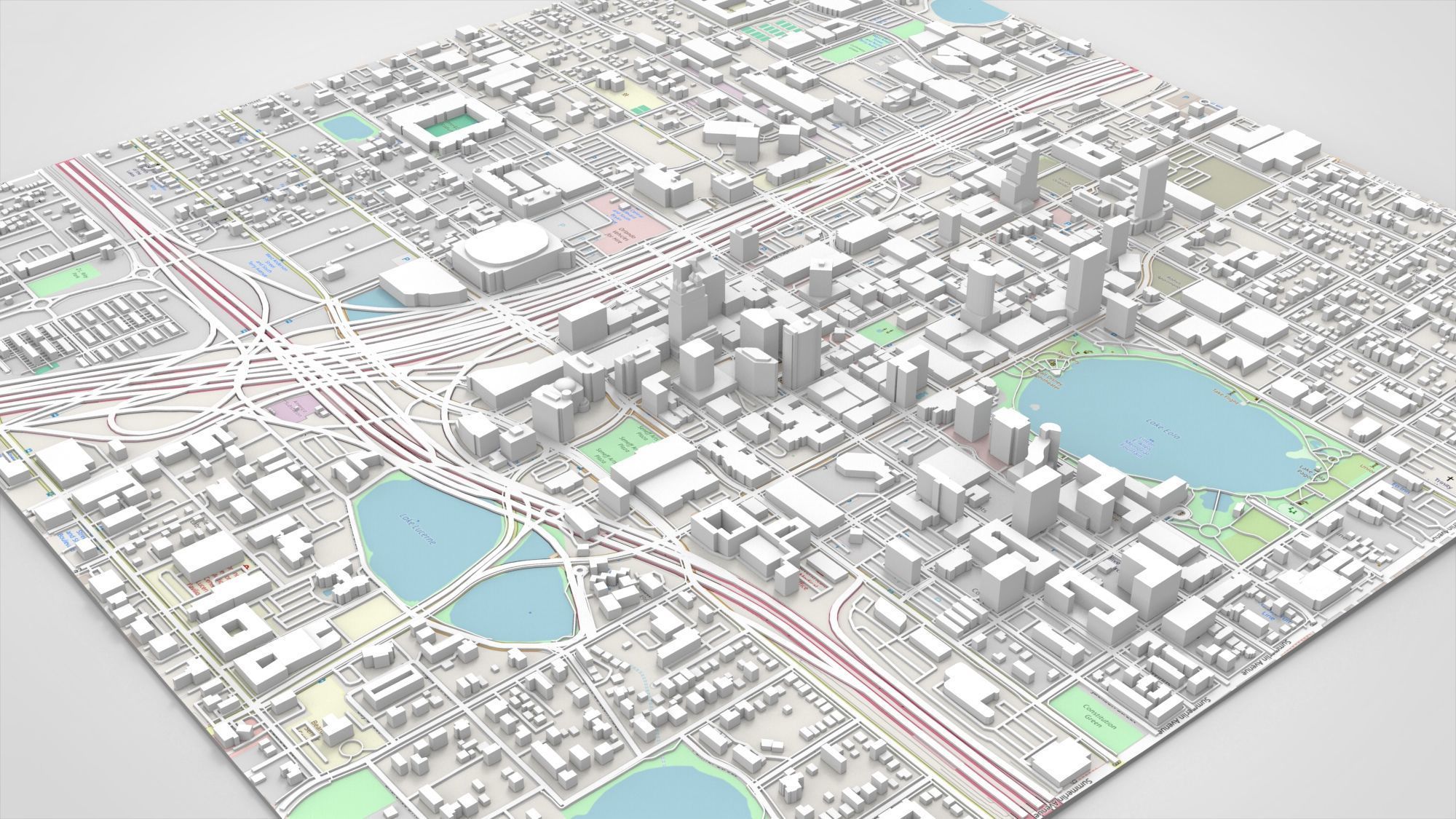 Cityscape Orlando Florida USA 3D model_6