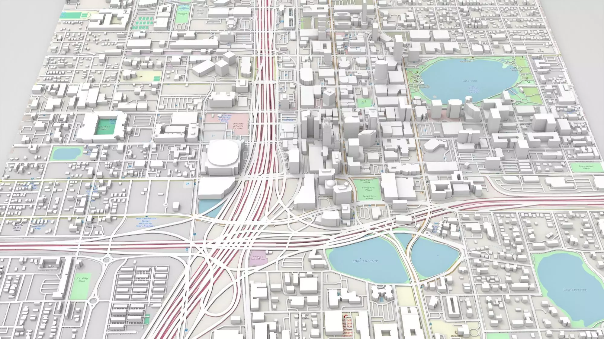 Cityscape Orlando Florida USA 3D model_0