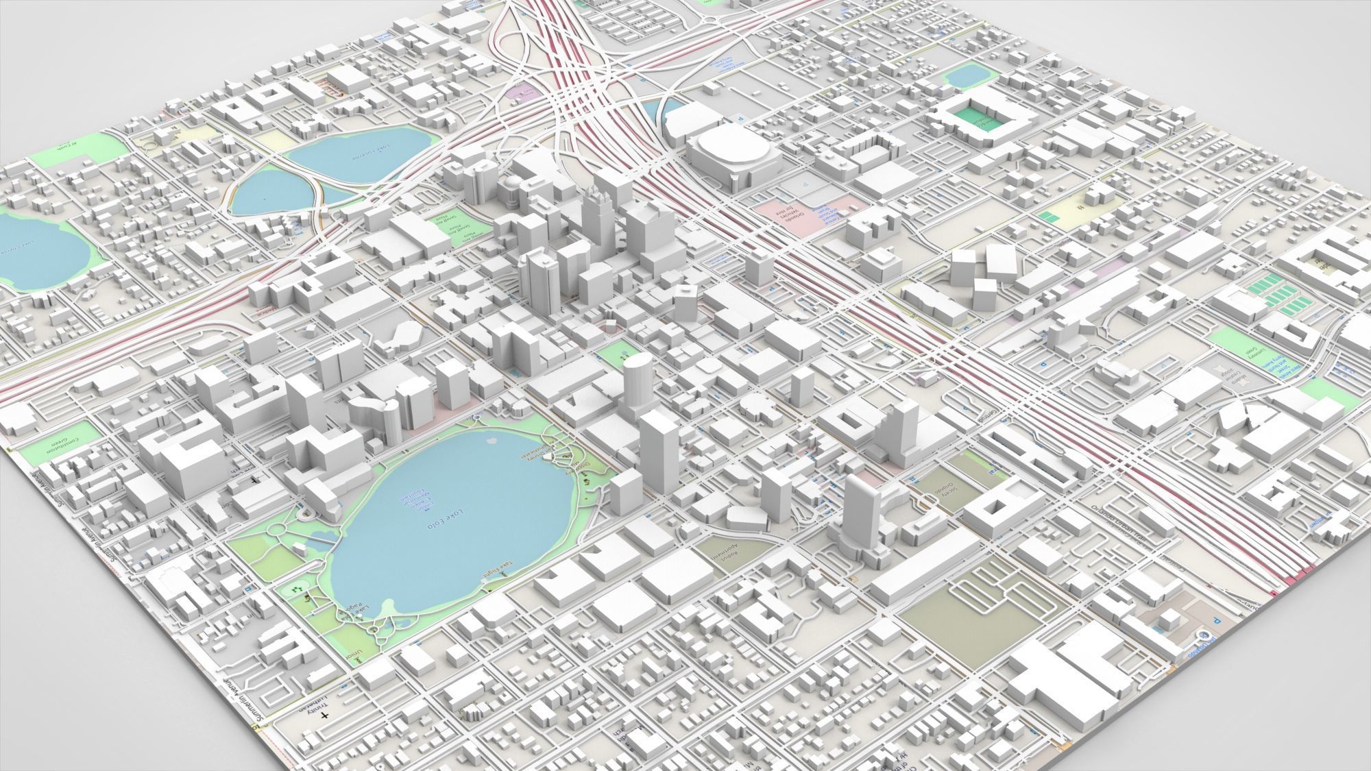 Cityscape Orlando Florida USA 3D model_2