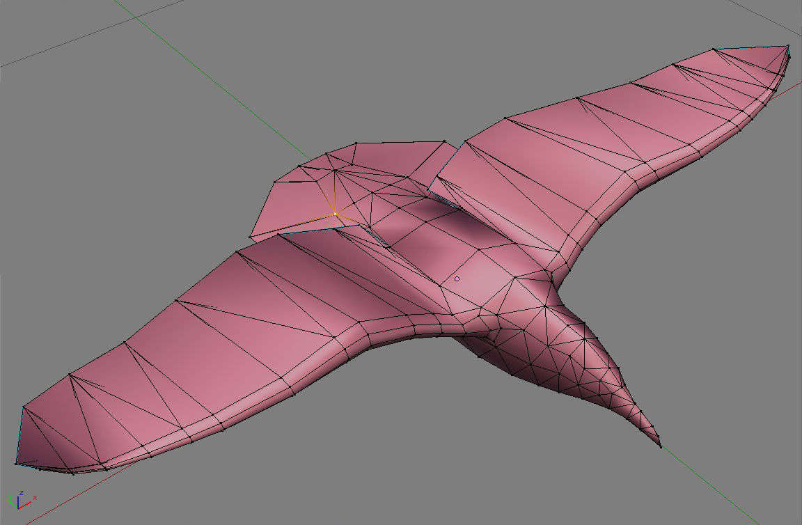 Animated low poly crow Low-poly 3D model_5