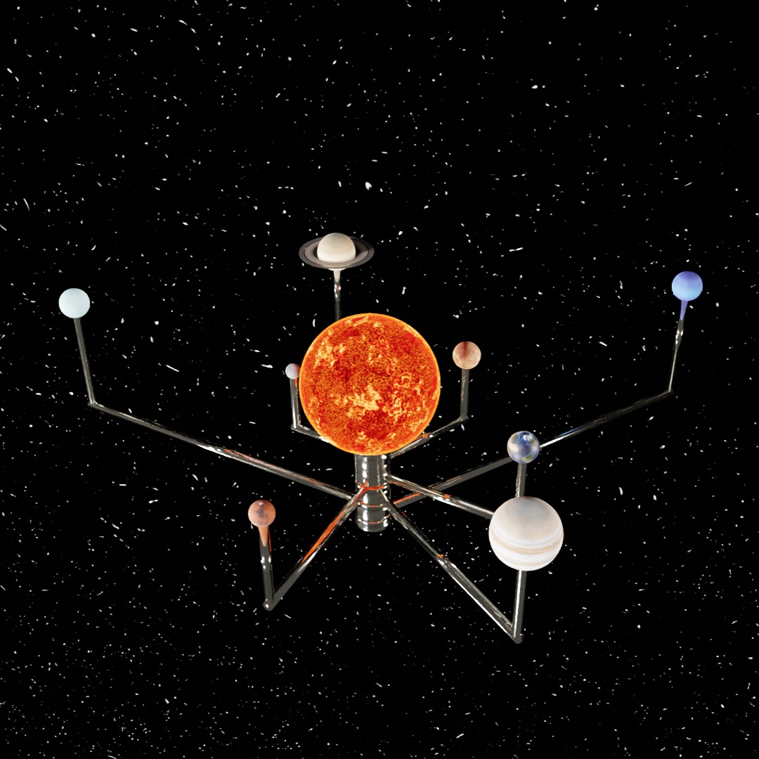 Solar system model 3D print model_4