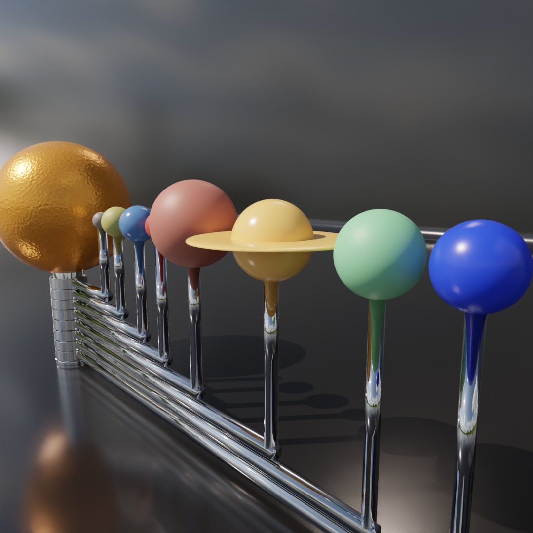 Solar system model 3D print model_3