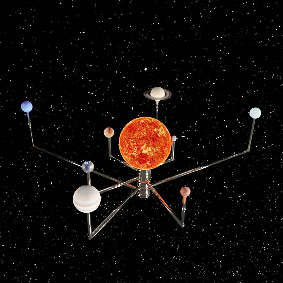Solar system model 3D print model_1