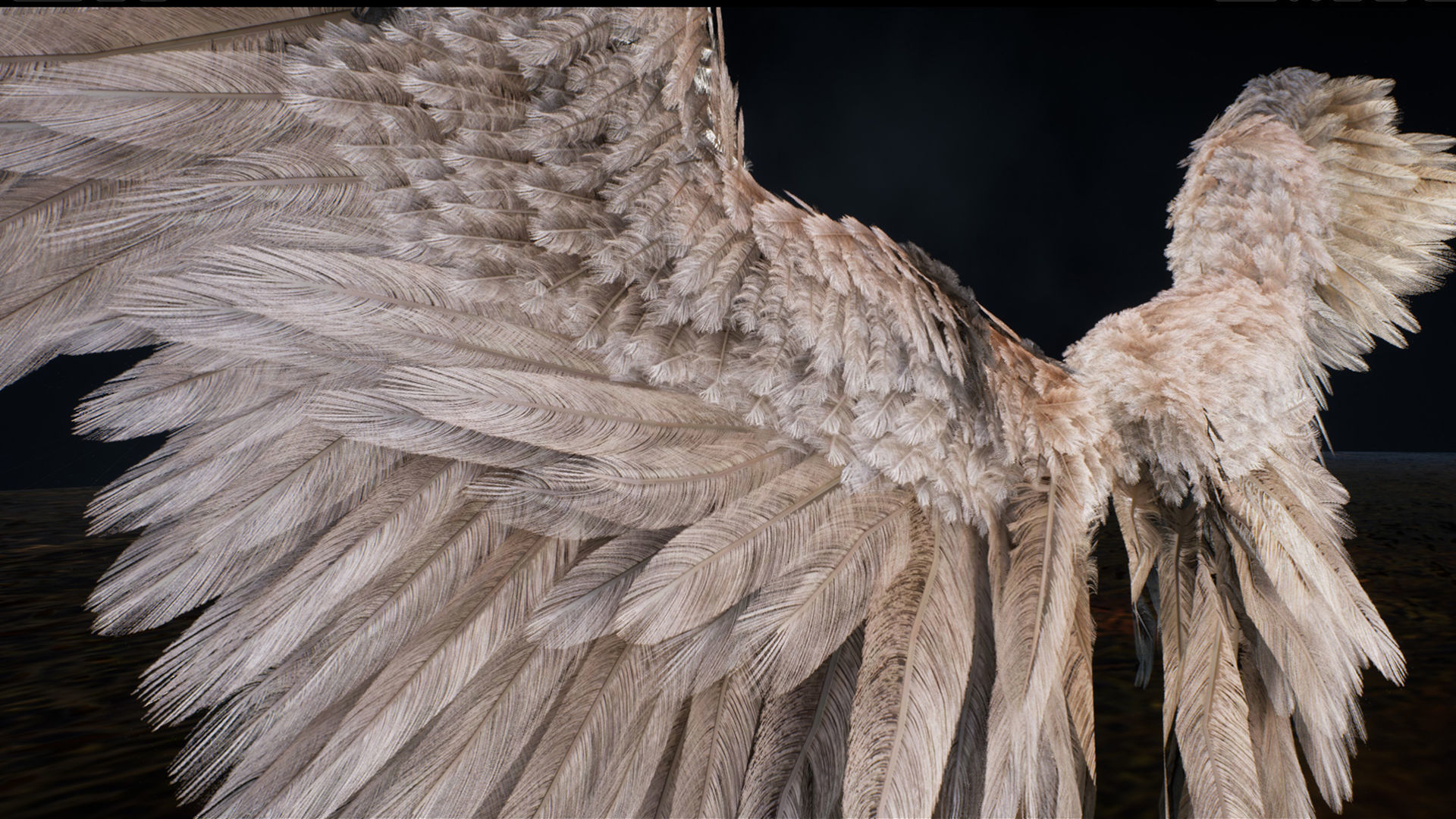 Angel Wings Low-poly 3D model_5