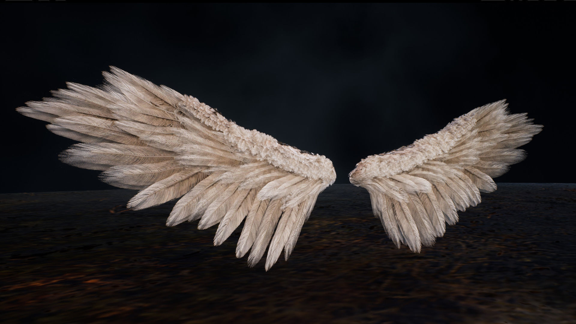 Angel Wings Low-poly 3D model_4