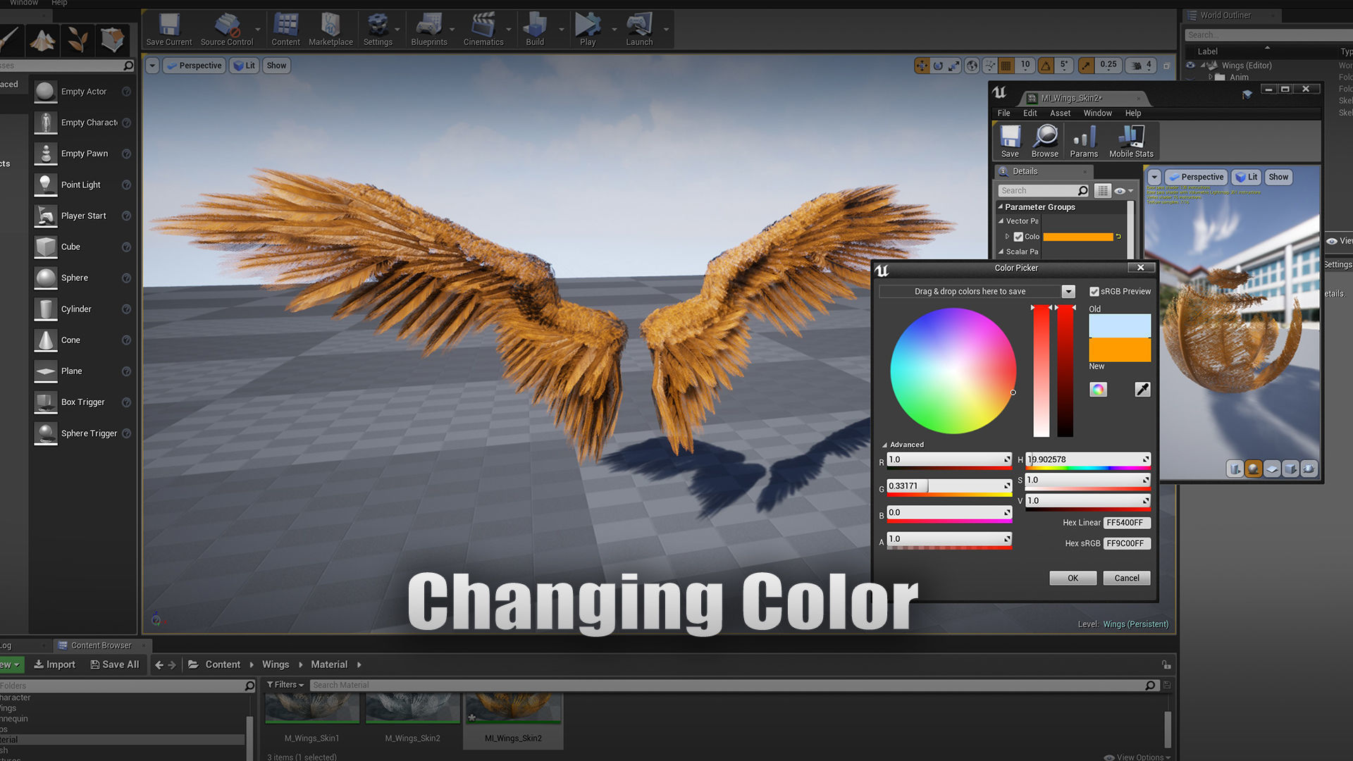 Angel Wings Low-poly 3D model_8
