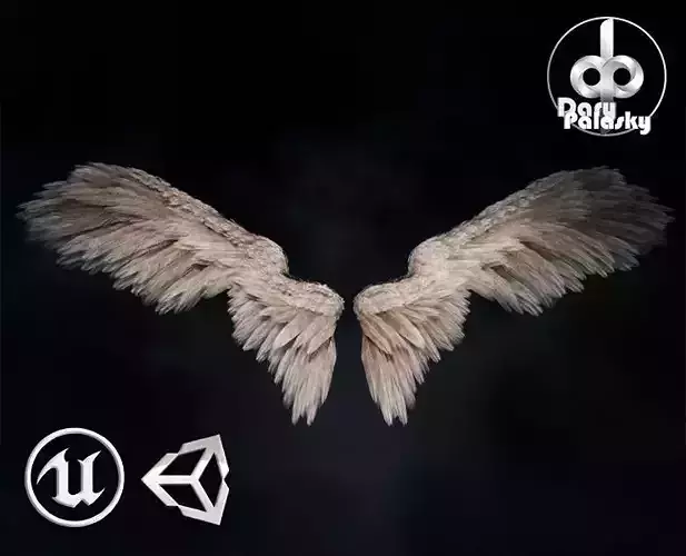 Angel Wings Low-poly 3D model