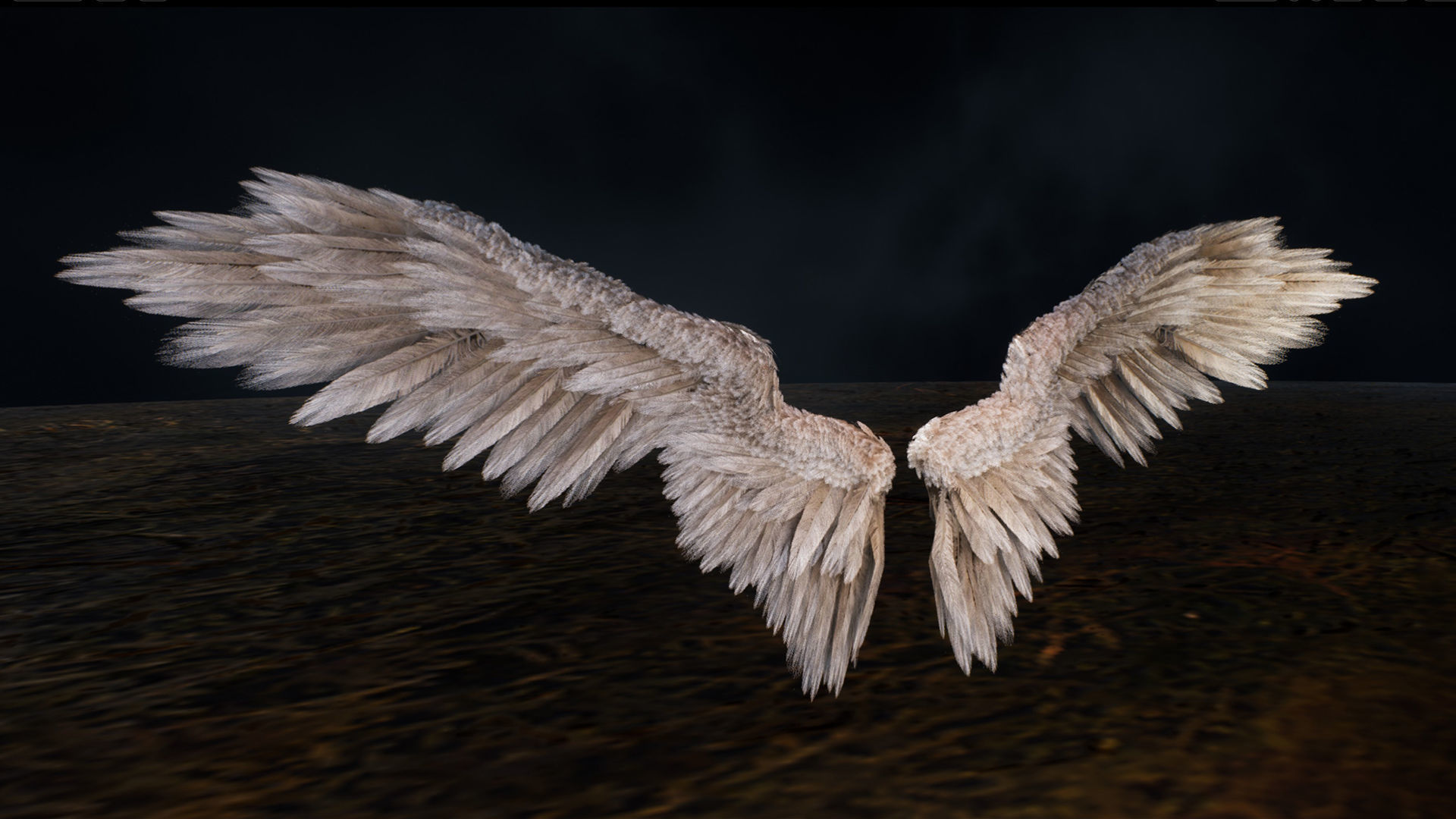Angel Wings Low-poly 3D model_6