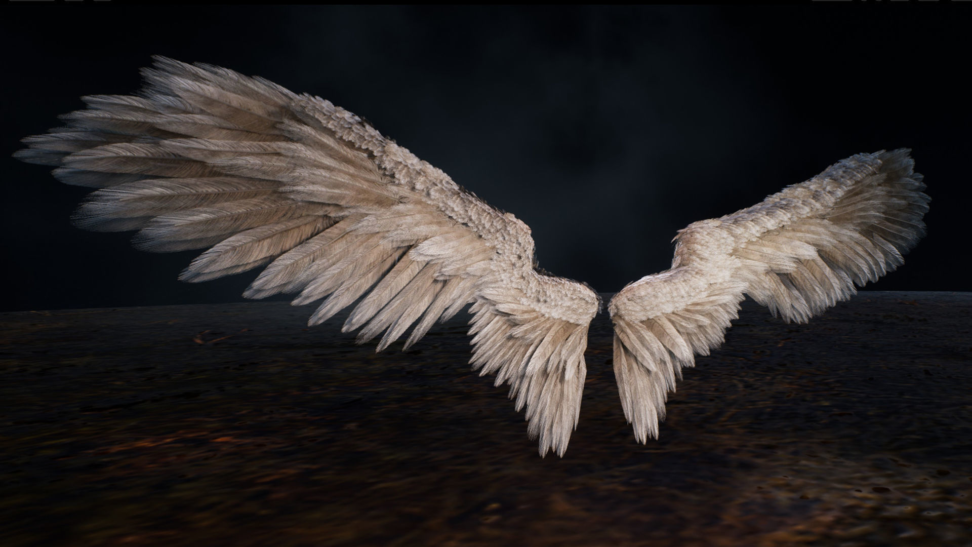 Angel Wings Low-poly 3D model_7