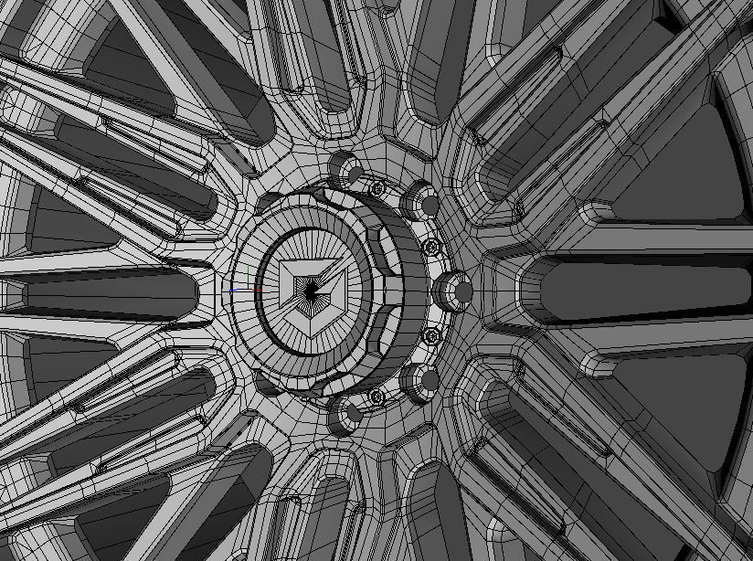 WHEEL BASED GEAR OFF ROAD 770B EDGE GLOSS BLACK 3D model_10