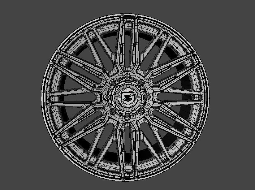 WHEEL BASED GEAR OFF ROAD 770B EDGE GLOSS BLACK 3D model_8