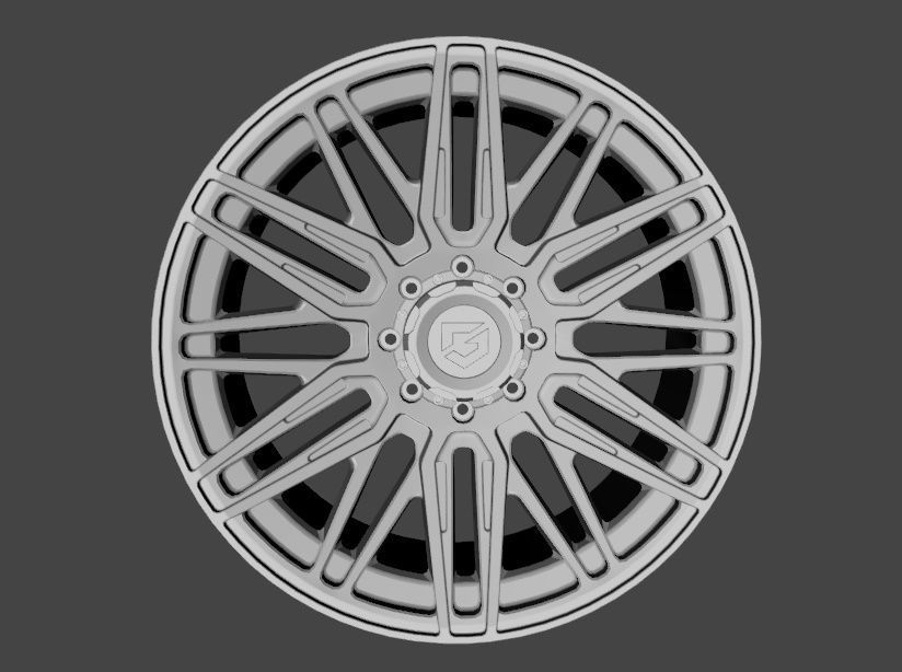 WHEEL BASED GEAR OFF ROAD 770B EDGE GLOSS BLACK 3D model_4