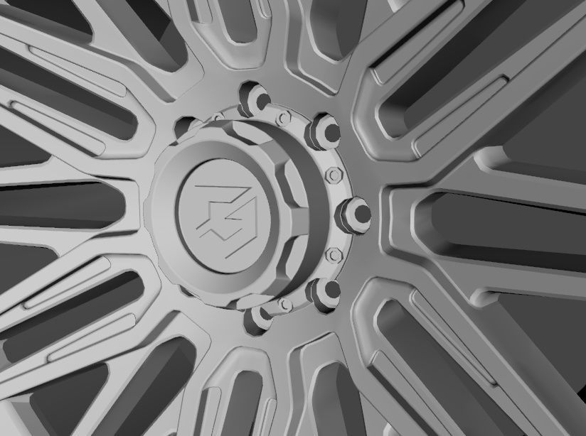 WHEEL BASED GEAR OFF ROAD 770B EDGE GLOSS BLACK 3D model_6