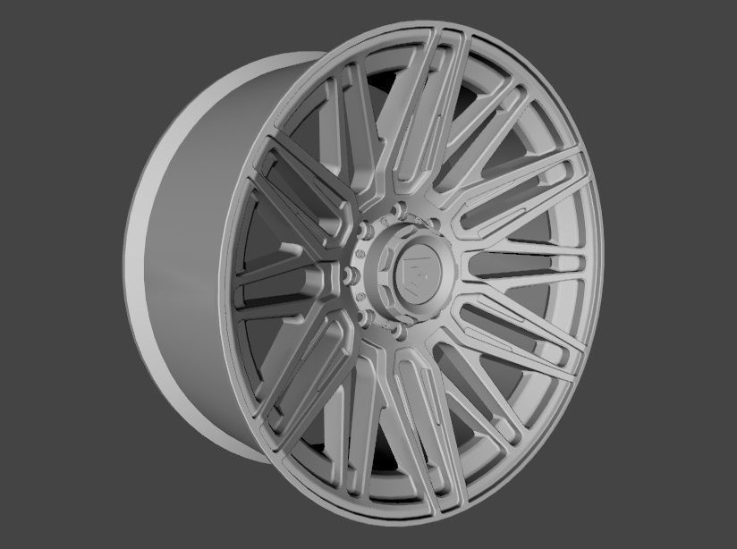 WHEEL BASED GEAR OFF ROAD 770B EDGE GLOSS BLACK 3D model_3