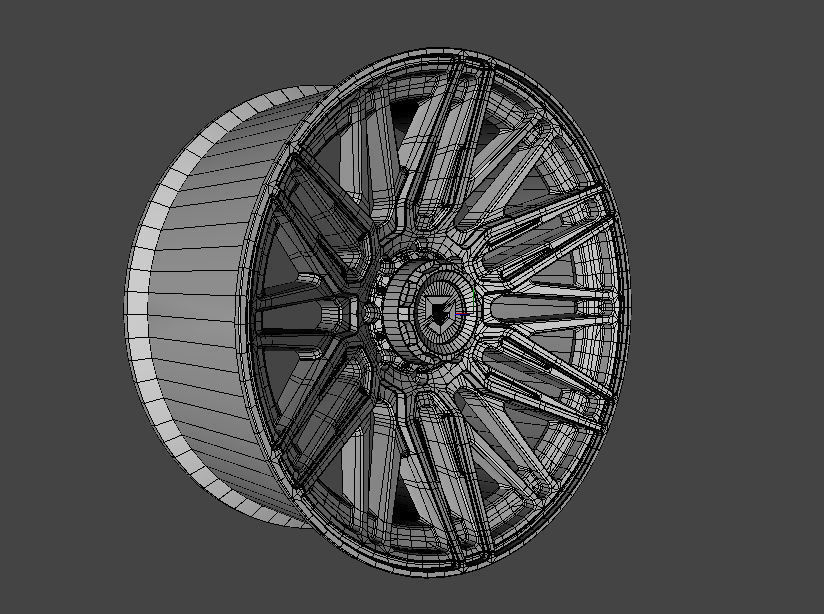WHEEL BASED GEAR OFF ROAD 770B EDGE GLOSS BLACK 3D model_7