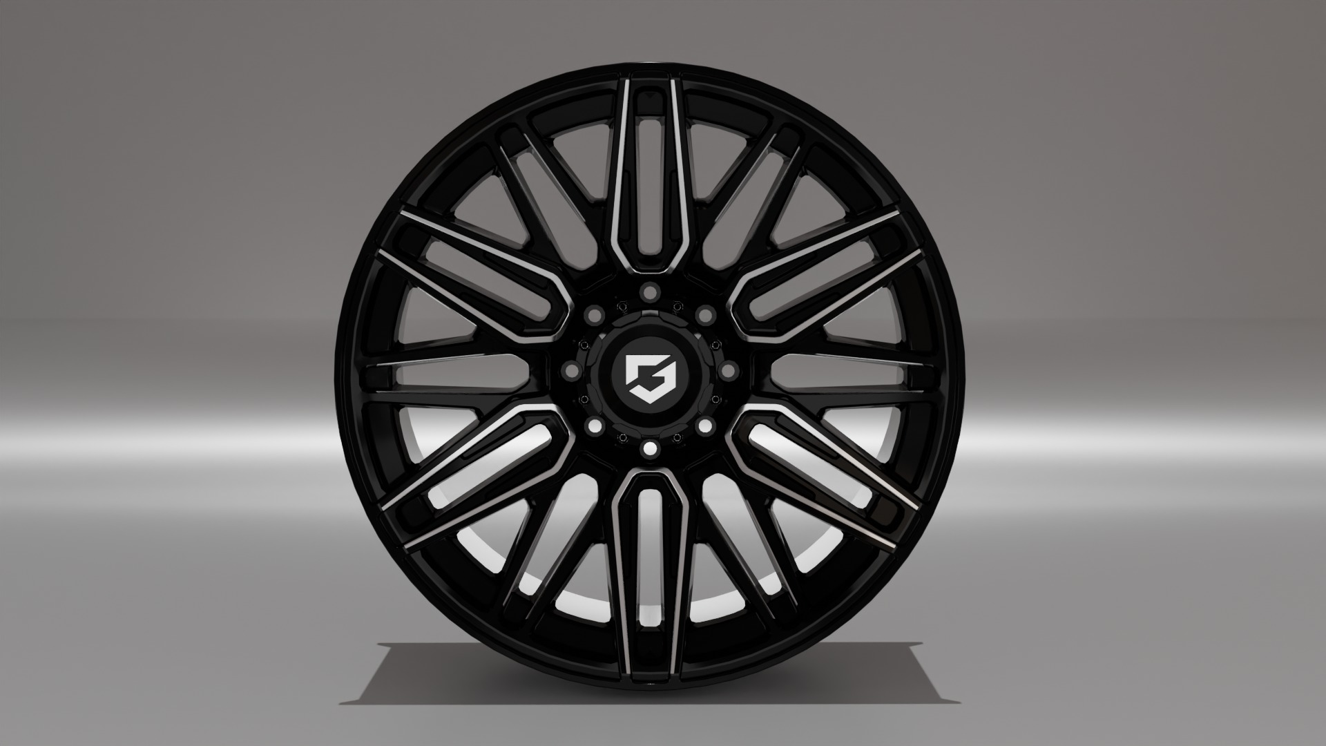 WHEEL BASED GEAR OFF ROAD 770B EDGE GLOSS BLACK 3D model_1