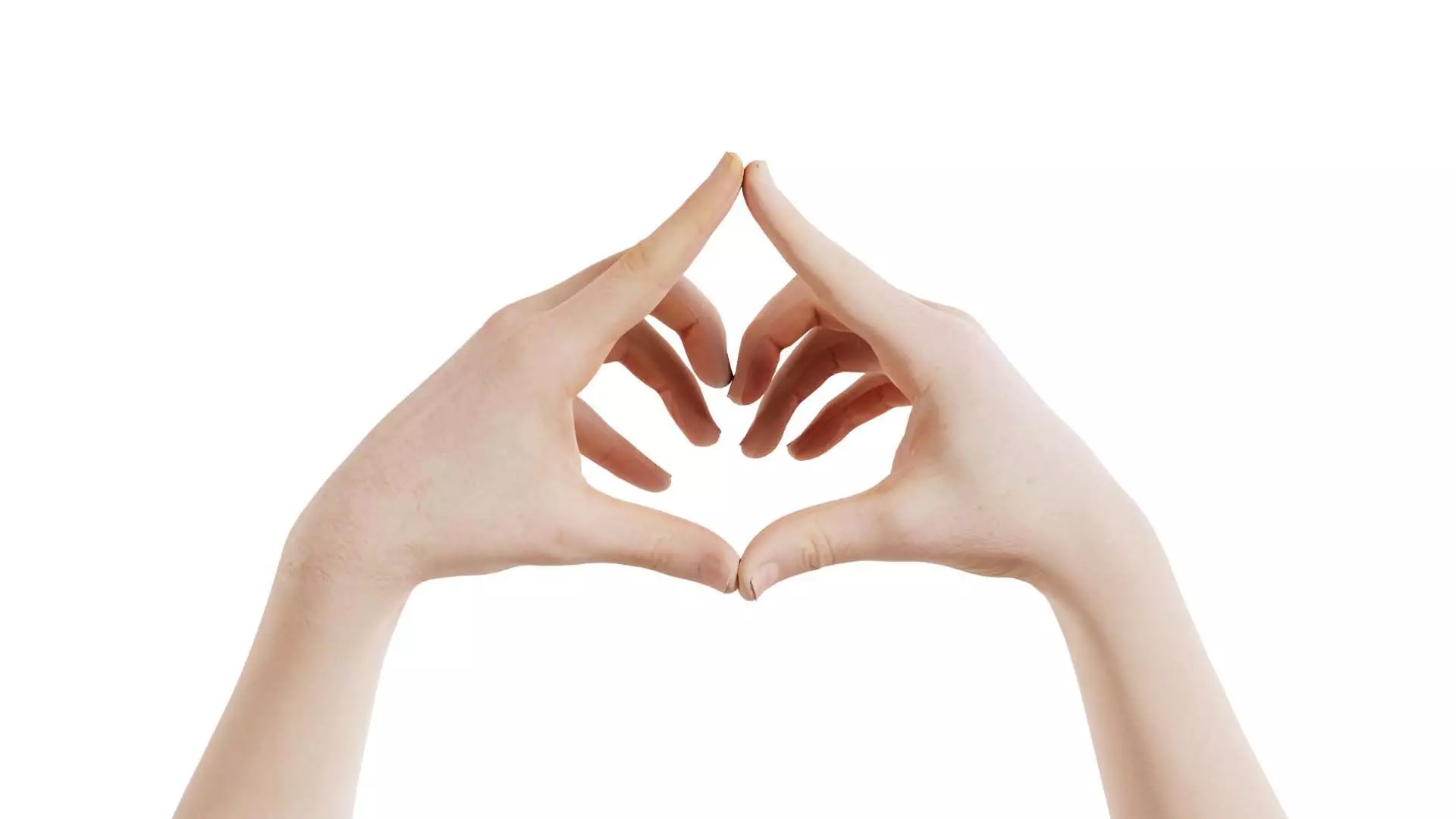 Male Duo Hands 025 Low-poly 3D model