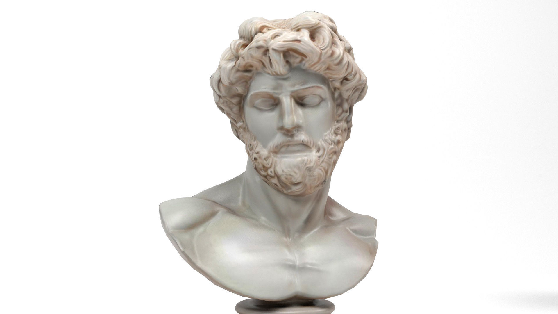 Greek Busts Low-poly 3D model_8