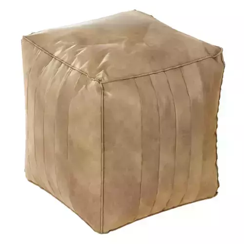 Cube Leather Pouffe 3D model