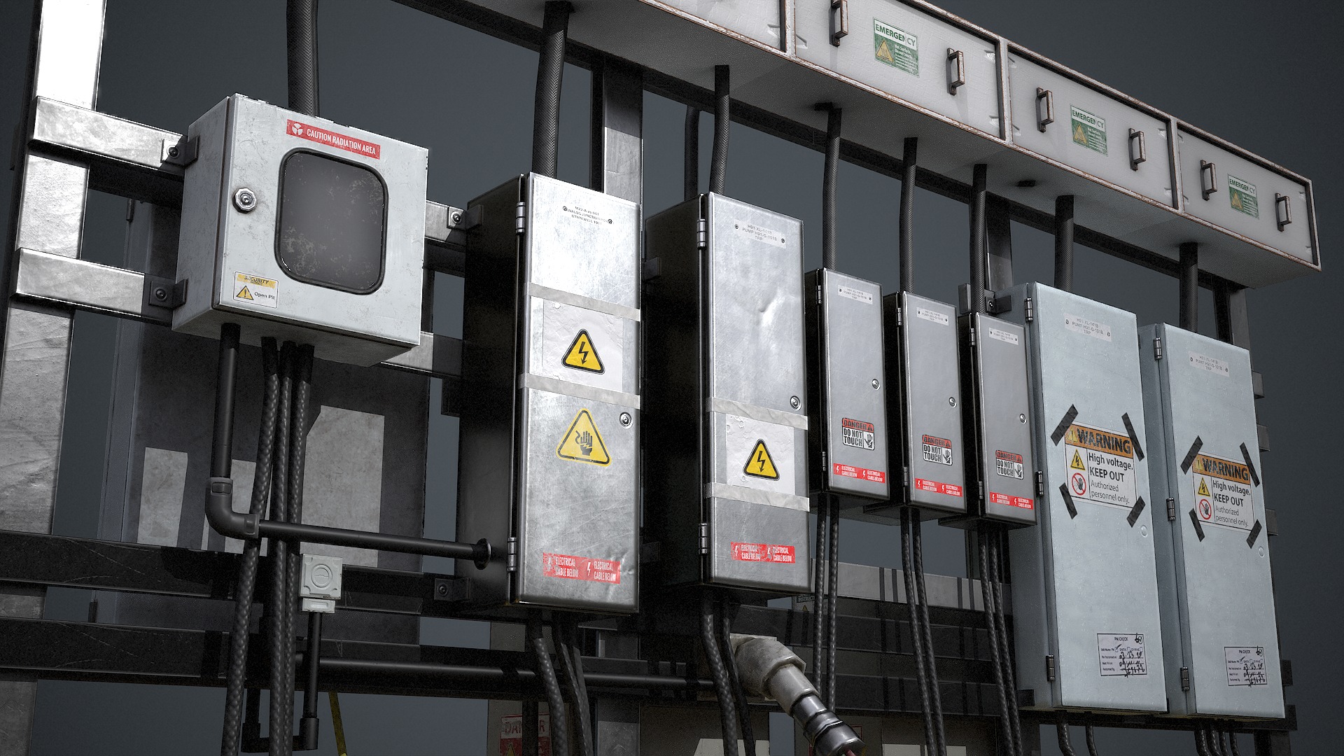 control panel Low-poly 3D model_10