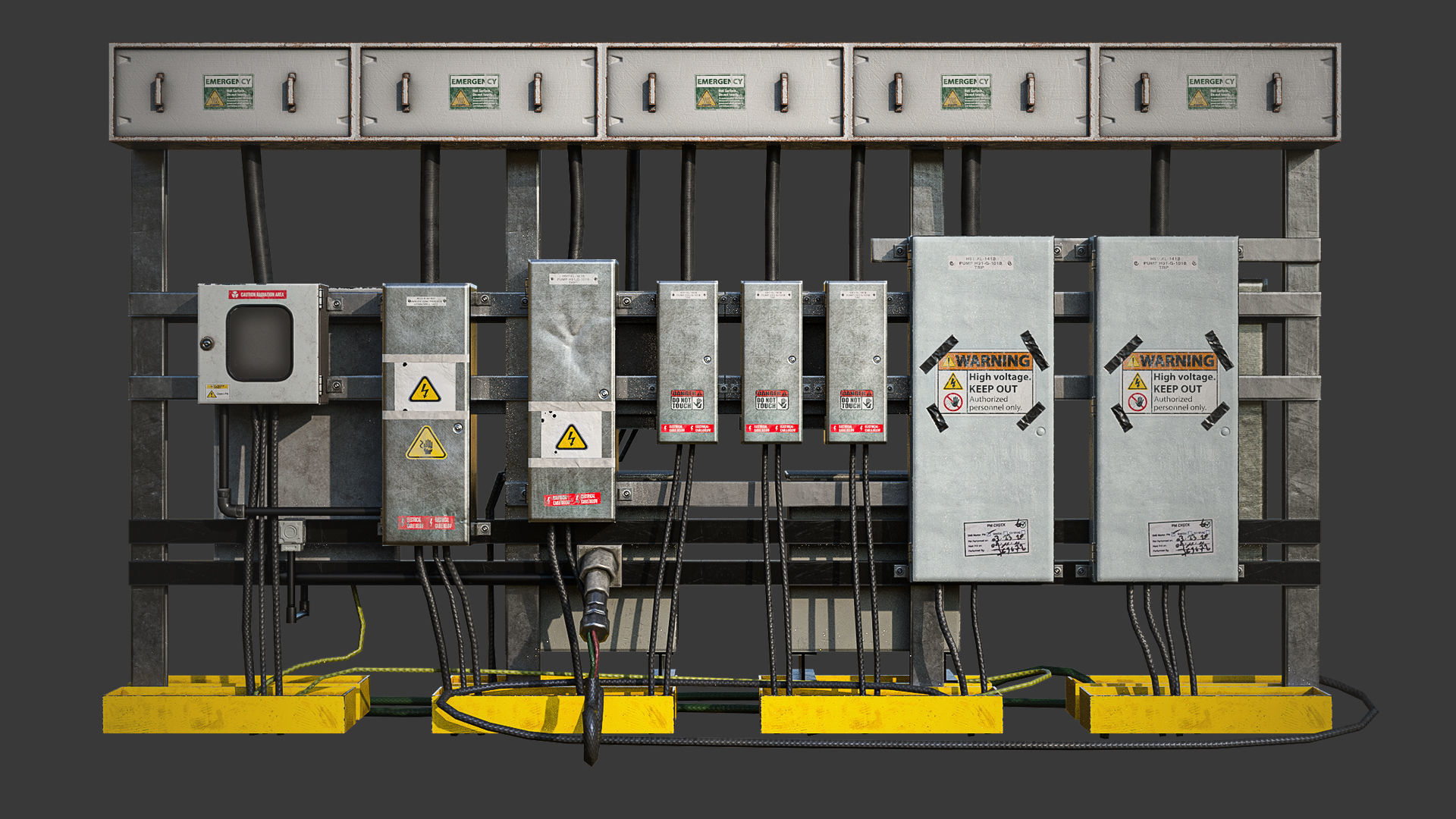 control panel Low-poly 3D model_9