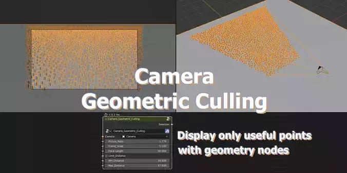 Camera Geometric Culling for Blender 3D model