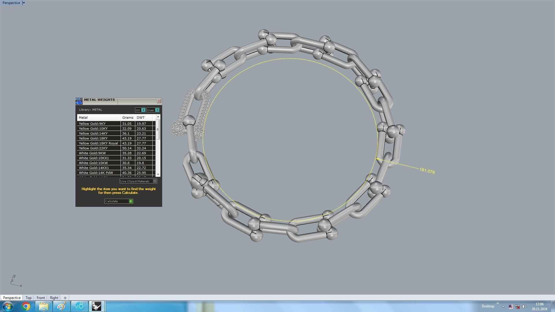 Link Hardwear Diamond Paved Bracelet 3D print model_11