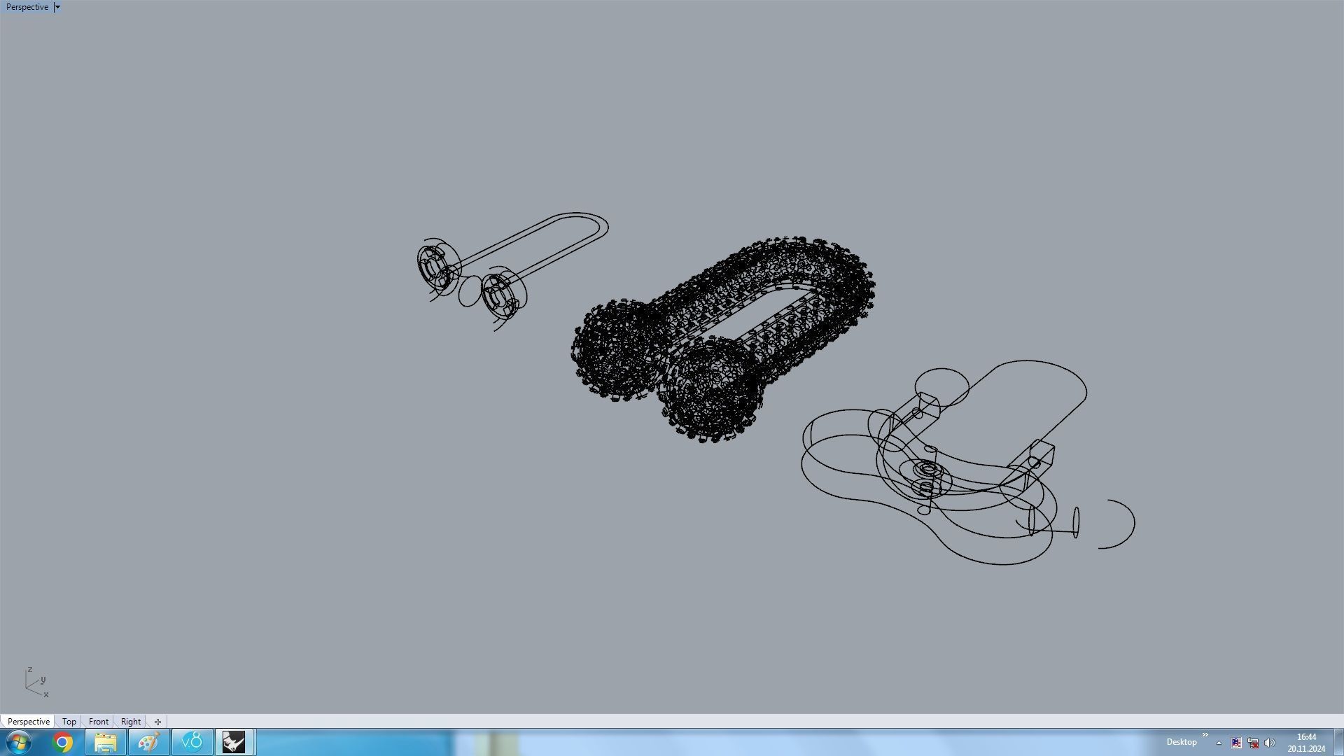 Link Hardwear Diamond Paved Bracelet 3D print model_7
