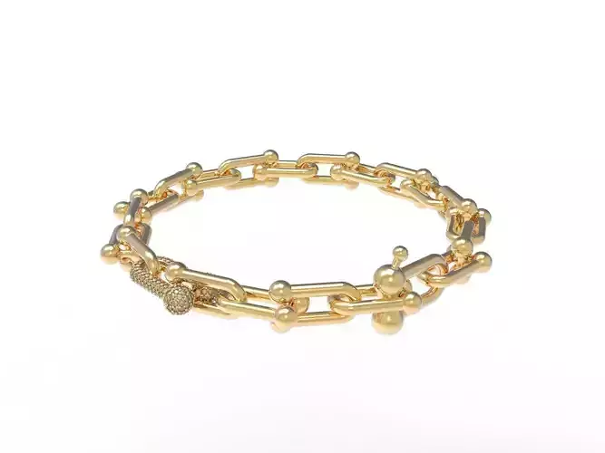 Link Hardwear Diamond Paved Bracelet 3D print model