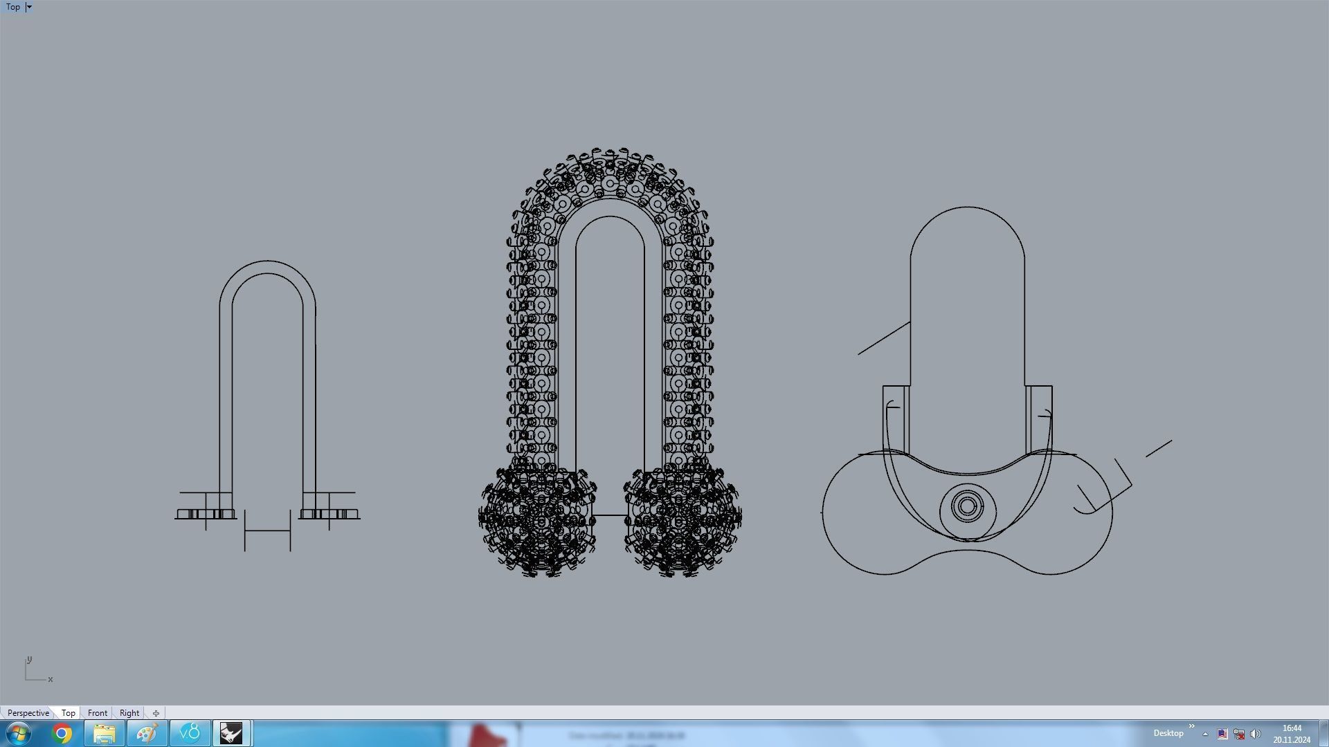 Link Hardwear Diamond Paved Bracelet 3D print model_8