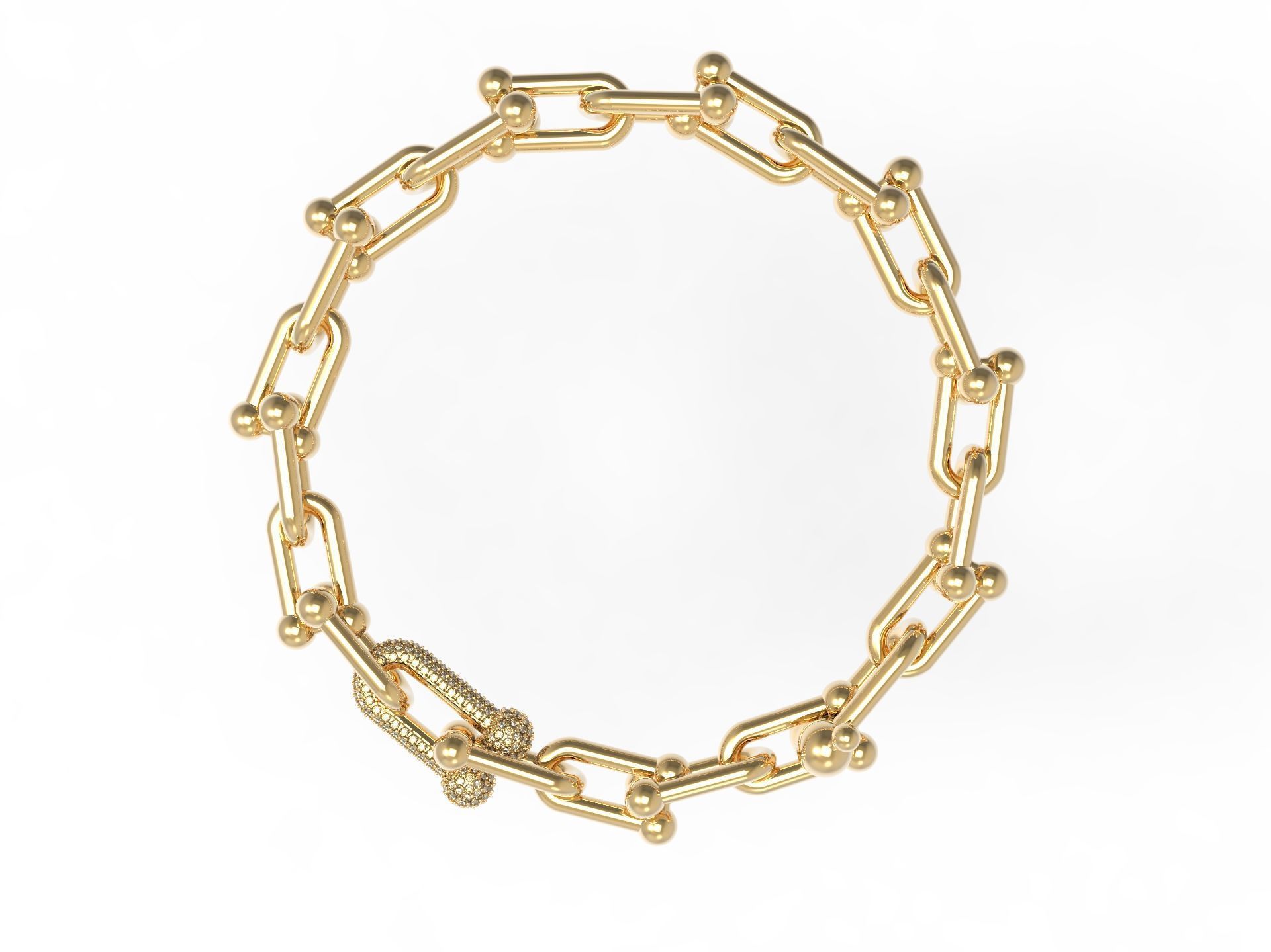 Link Hardwear Diamond Paved Bracelet 3D print model_19