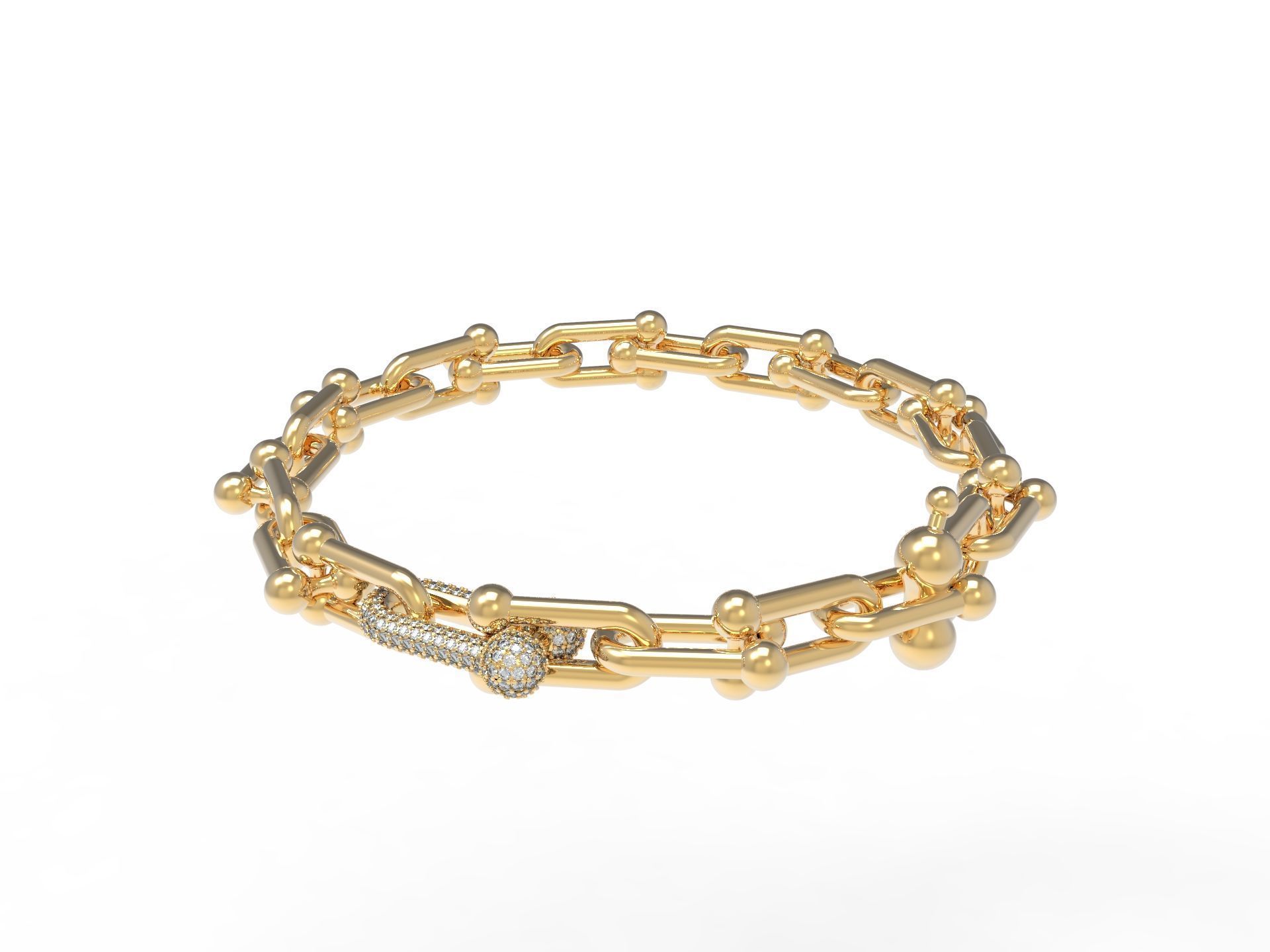 Link Hardwear Diamond Paved Bracelet 3D print model_22