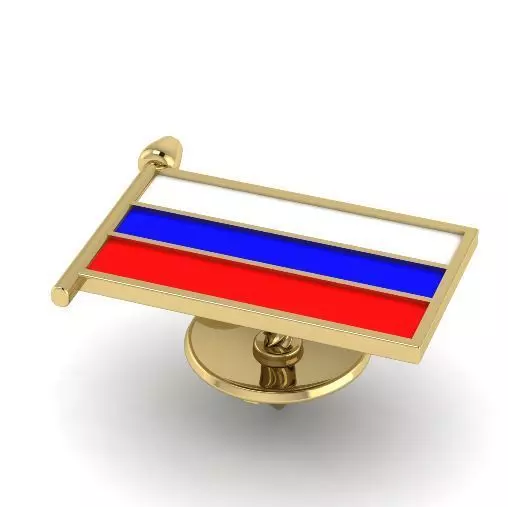 Russia flag icon N011116 3D print model_0