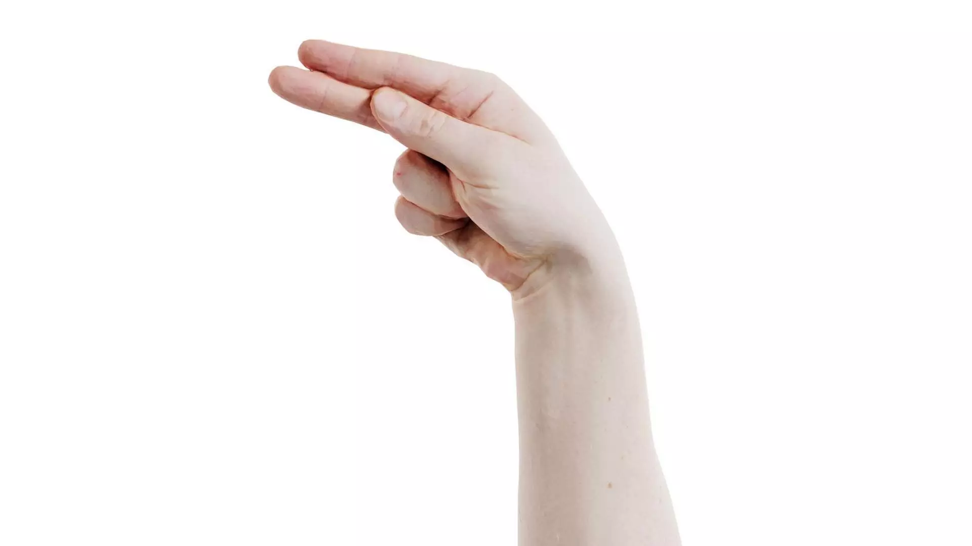 Male Hand Finger Alphabet H Low-poly 3D model