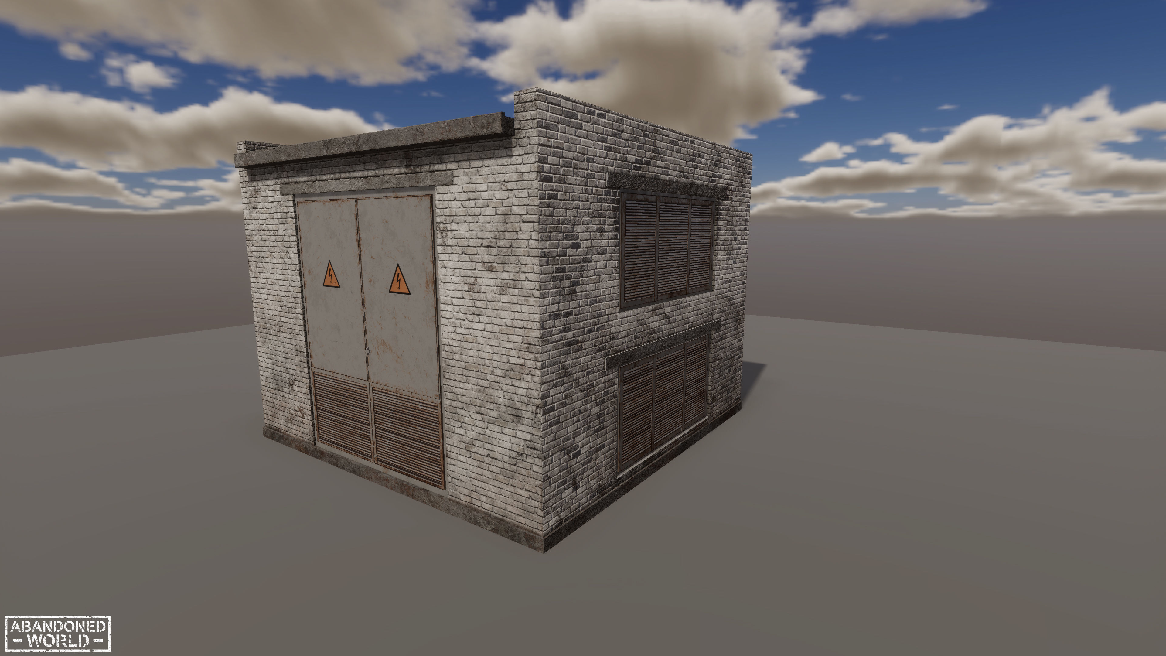 Electrical Substation Low-poly 3D model_13