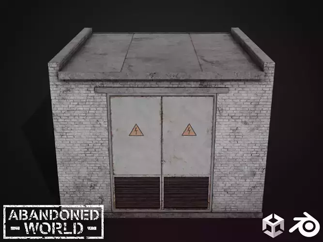 Electrical Substation Low-poly 3D model