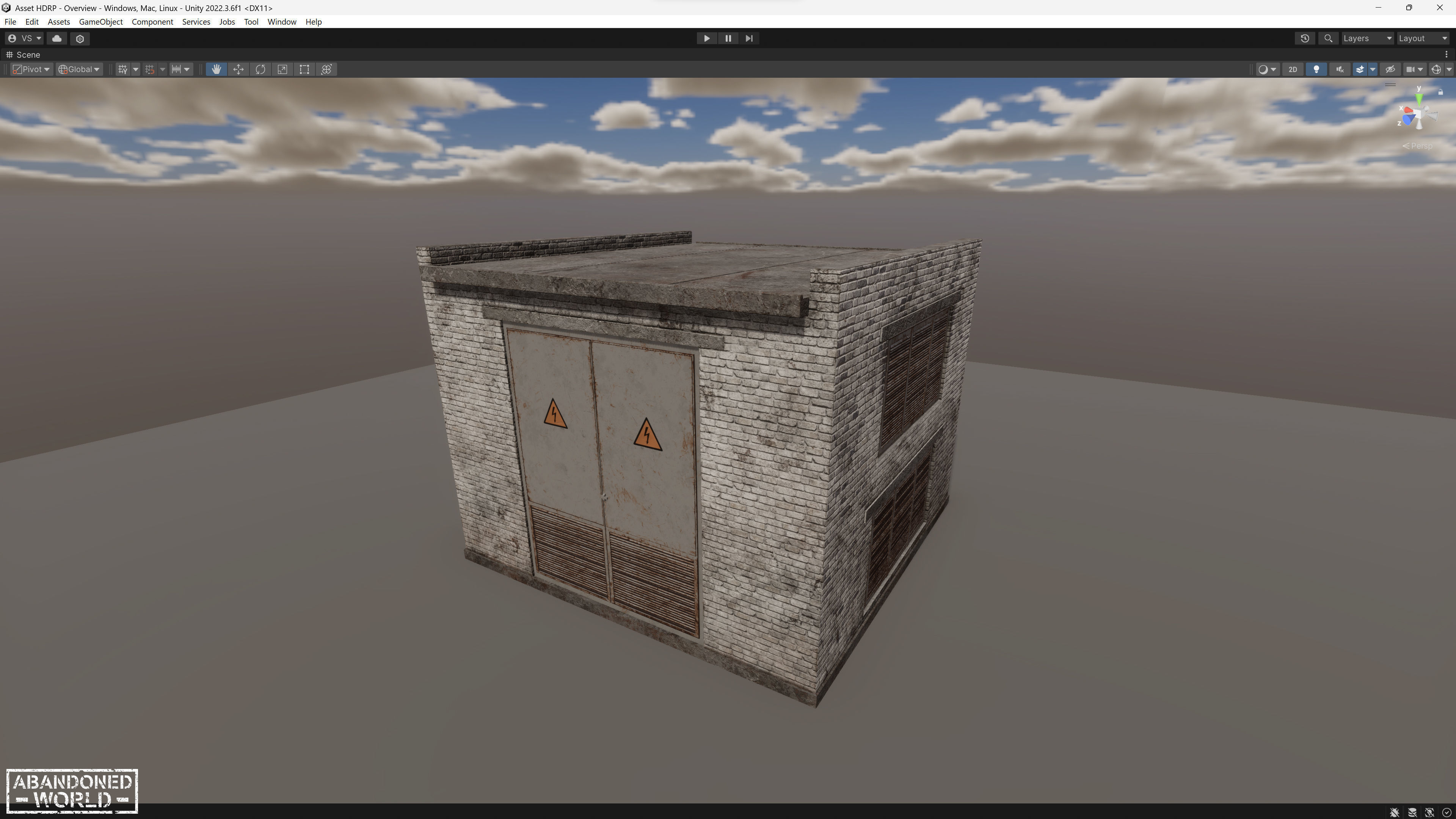 Electrical Substation Low-poly 3D model_14