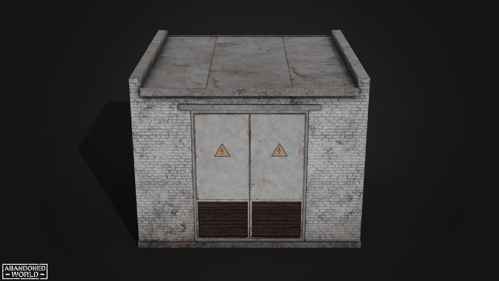 Electrical Substation Low-poly 3D model_1