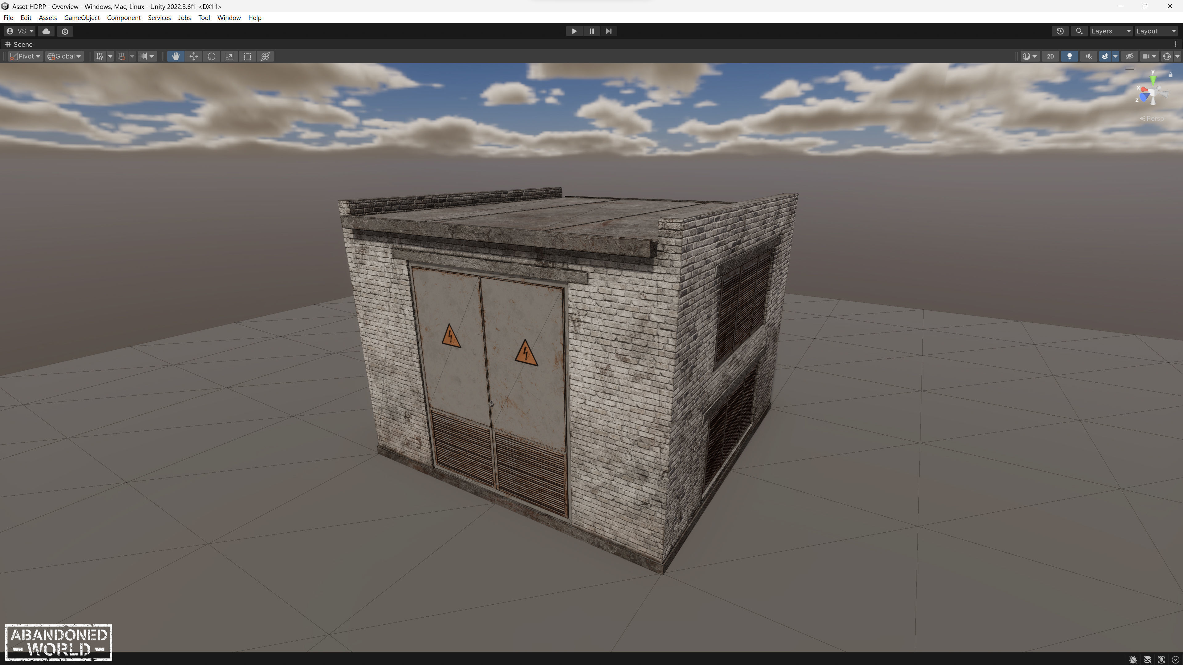 Electrical Substation Low-poly 3D model_15