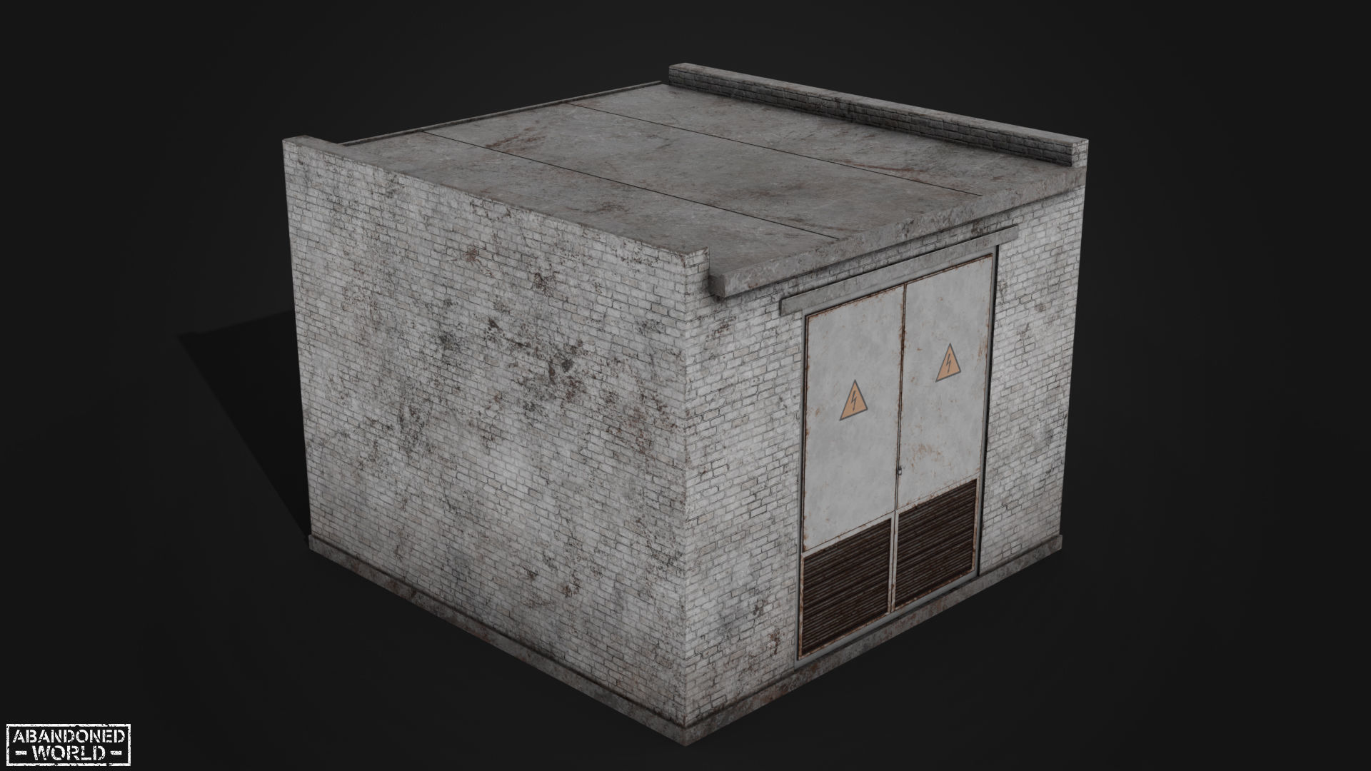 Electrical Substation Low-poly 3D model_8