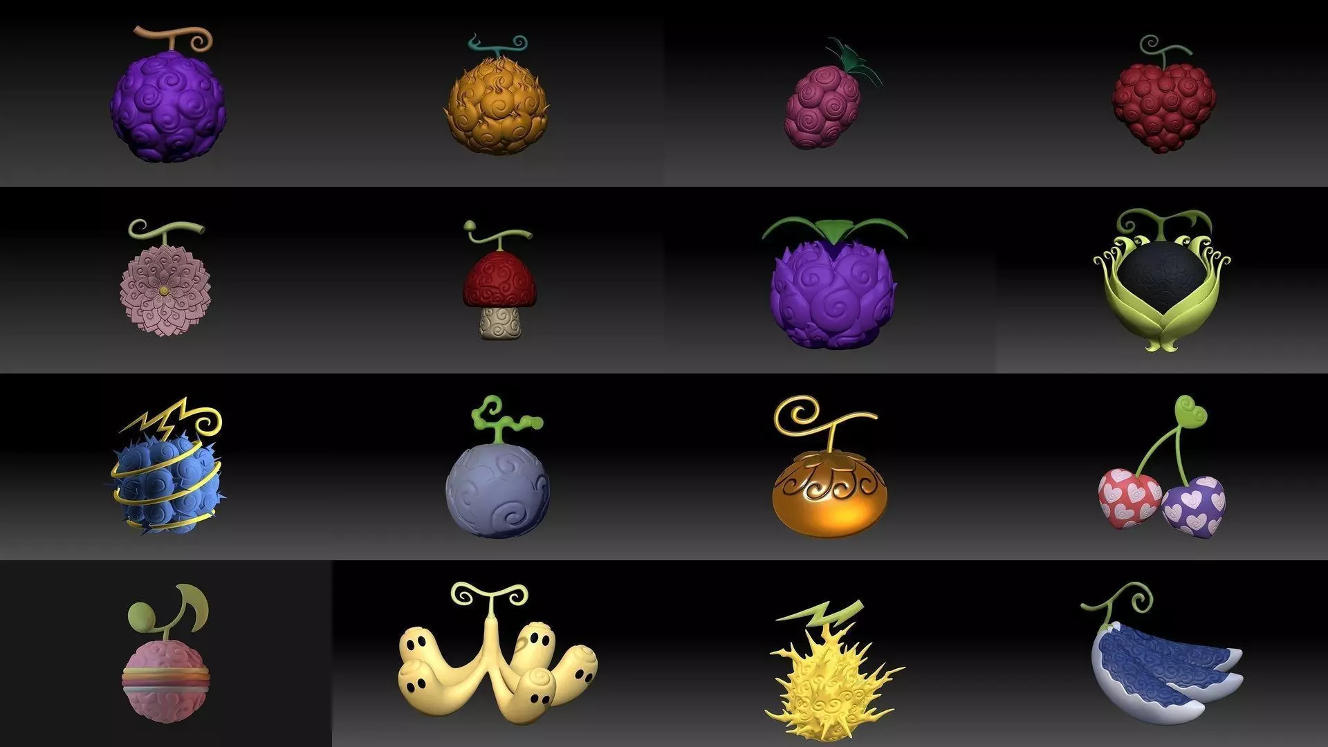 Devil Fruits 3D Model Collection_0