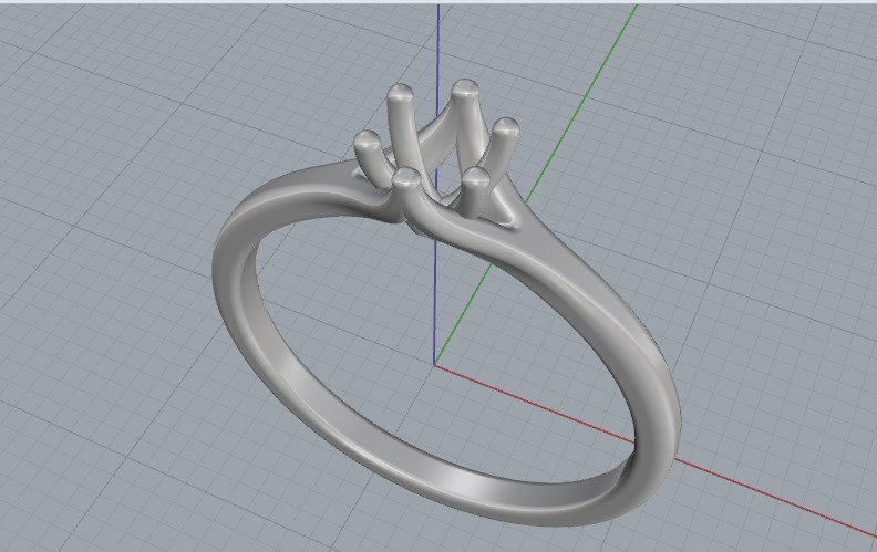 Soliter ring N012633 3D print model_2