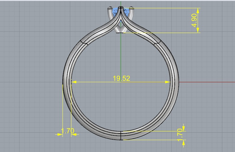 Soliter ring N012633 3D print model_6