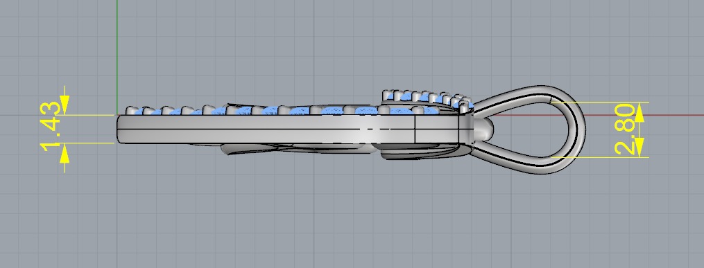 Heart pendant N012603 3D print model_7