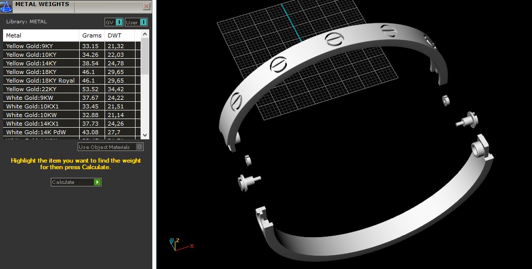 Bracelet size 17 N012600 3D print model_9