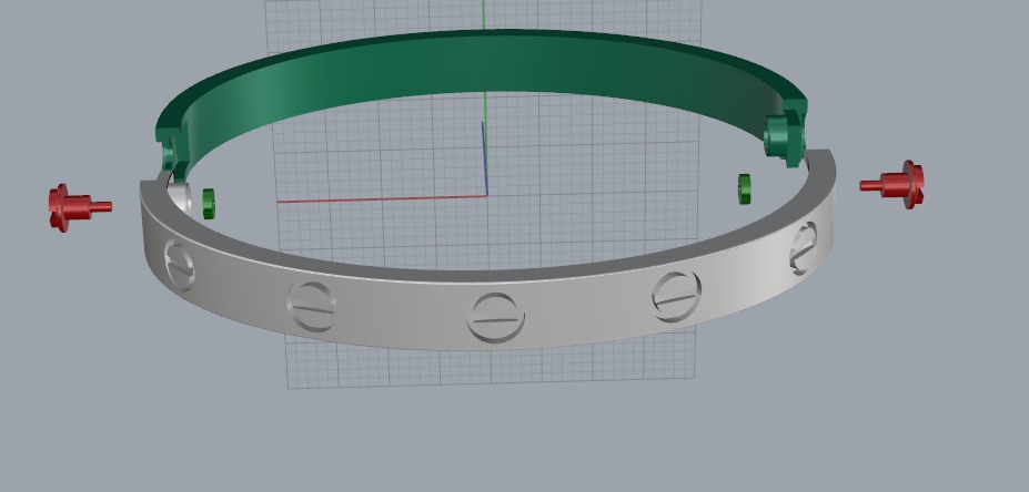 Bracelet size 17 N012600 3D print model_5